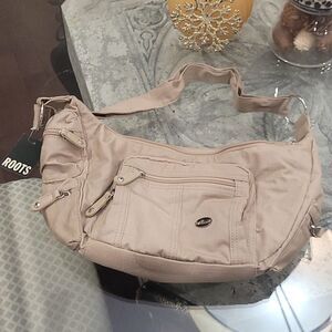 Roots beige new crossbody bag purse